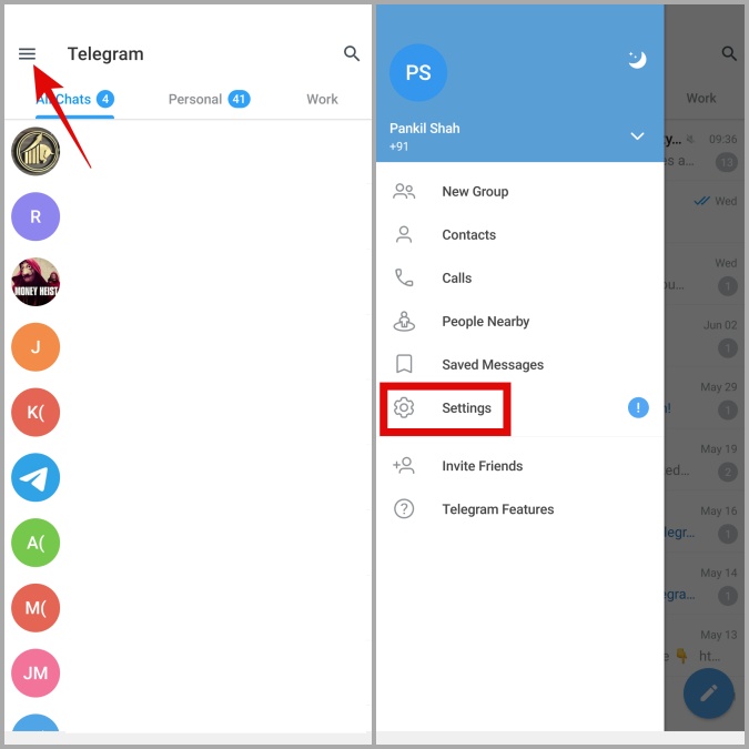 Android 版 Telegram 的设置